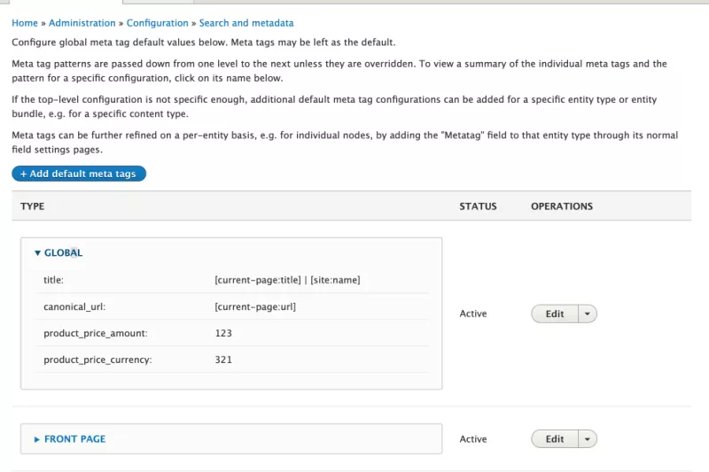 Drupal Metatag